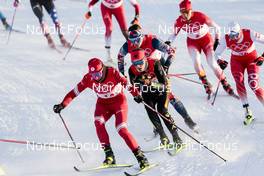 16.02.2022, Beijing, China (CHN): Katharina Hennig (GER), Yulia Stupak (RUS), (l-r)  - XXIV. Olympic Winter Games Beijing 2022, cross-country, team sprint, Beijing (CHN). www.nordicfocus.com. © Modica/NordicFocus. Every downloaded picture is fee-liable.
