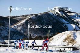16.02.2022, Beijing, China (CHN): Lena Quintin (FRA), Monika Skinder (POL), Lucia Scardoni (ITA), Jonna Sundling (SWE), Maiken Caspersen Falla (NOR), Natalia Nepryaeva (RUS), (l-r)  - XXIV. Olympic Winter Games Beijing 2022, cross-country, team sprint, Beijing (CHN). www.nordicfocus.com. © Modica/NordicFocus. Every downloaded picture is fee-liable.