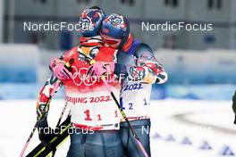 16.02.2022, Beijing, China (CHN): Johannes Hoesflot Klaebo (NOR), Erik Valnes (NOR), (l-r)  - XXIV. Olympic Winter Games Beijing 2022, cross-country, team sprint, Beijing (CHN). www.nordicfocus.com. © Modica/NordicFocus. Every downloaded picture is fee-liable.
