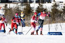 16.02.2022, Beijing, China (CHN): Laurien Van Der Graaff (SUI), Rosie Brennan (USA), (l-r)  - XXIV. Olympic Winter Games Beijing 2022, cross-country, team sprint, Beijing (CHN). www.nordicfocus.com. © Modica/NordicFocus. Every downloaded picture is fee-liable.
