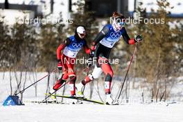16.02.2022, Beijing, China (CHN): Dahria Beatty (CAN), Xin Li (CHN), (l-r)  - XXIV. Olympic Winter Games Beijing 2022, cross-country, team sprint, Beijing (CHN). www.nordicfocus.com. © Modica/NordicFocus. Every downloaded picture is fee-liable.