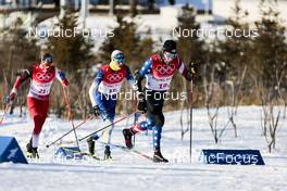 16.02.2022, Beijing, China (CHN): Ben Ogden (USA), William Poromaa (SWE), Michael Foettinger (AUT), (l-r)  - XXIV. Olympic Winter Games Beijing 2022, cross-country, team sprint, Beijing (CHN). www.nordicfocus.com. © Modica/NordicFocus. Every downloaded picture is fee-liable.