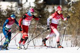 16.02.2022, Beijing, China (CHN): Laurien Van Der Graaff (SUI), Eva Urevc (SLO), (l-r)  - XXIV. Olympic Winter Games Beijing 2022, cross-country, team sprint, Beijing (CHN). www.nordicfocus.com. © Modica/NordicFocus. Every downloaded picture is fee-liable.