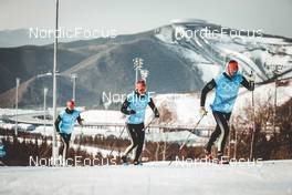 09.02.2022, Beijing, China (CHN): Laura Gimmler (GER), Antonia Fraebel (GER), Katherine Sauerbrey (GER) - XXIV. Olympic Winter Games Beijing 2022, cross-country, training, Beijing (CHN). www.nordicfocus.com. © Modica/NordicFocus. Every downloaded picture is fee-liable.