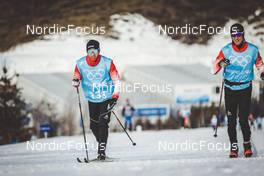 09.02.2022, Beijing, China (CHN): Roman Furger (SUI), Candide Pralong (SUI) - XXIV. Olympic Winter Games Beijing 2022, cross-country, training, Beijing (CHN). www.nordicfocus.com. © Modica/NordicFocus. Every downloaded picture is fee-liable.