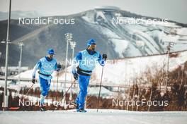 09.02.2022, Beijing, China (CHN): Renaud Jay (FRA), Richard Jouve (FRA) - XXIV. Olympic Winter Games Beijing 2022, cross-country, training, Beijing (CHN). www.nordicfocus.com. © Modica/NordicFocus. Every downloaded picture is fee-liable.