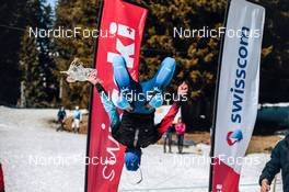 26.03.2022, Zweisimmen-Sparenmoos, Switzerland (SUI): Antonin Savary (SUI), (l-r) - Swiss Championships cross-country, mass, Zweisimmen-Sparenmoos (SUI). www.nordicfocus.com. © Modica/NordicFocus. Every downloaded picture is fee-liable.