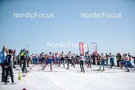 26.03.2022, Zweisimmen-Sparenmoos, Switzerland (SUI): Jonas Buergler (SUI), Cristoph Gasche (SUI), (l-r)  - Swiss Championships cross-country, mass, Zweisimmen-Sparenmoos (SUI). www.nordicfocus.com. © Modica/NordicFocus. Every downloaded picture is fee-liable.