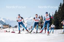 26.03.2022, Zweisimmen-Sparenmoos, Switzerland (SUI): Nadja Kaelin (SUI), Anja Weber (SUI), Nadine Faehndrich (SUI), (l-r)  - Swiss Championships cross-country, mass, Zweisimmen-Sparenmoos (SUI). www.nordicfocus.com. © Modica/NordicFocus. Every downloaded picture is fee-liable.