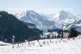 26.03.2022, Zweisimmen-Sparenmoos, Switzerland (SUI): Start women elite,   - Swiss Championships cross-country, mass, Zweisimmen-Sparenmoos (SUI). www.nordicfocus.com. © Modica/NordicFocus. Every downloaded picture is fee-liable.