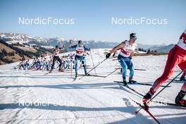 26.03.2022, Zweisimmen-Sparenmoos, Switzerland (SUI): Valerio Grond (SUI), Ueli Schnider (SUI), (l-r)  - Swiss Championships cross-country, mass, Zweisimmen-Sparenmoos (SUI). www.nordicfocus.com. © Modica/NordicFocus. Every downloaded picture is fee-liable.