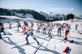 26.03.2022, Zweisimmen-Sparenmoos, Switzerland (SUI): Livio Matossi (SUI), Samuel Beeler (SUI), Toni Livers (SUI), (l-r)  - Swiss Championships cross-country, mass, Zweisimmen-Sparenmoos (SUI). www.nordicfocus.com. © Modica/NordicFocus. Every downloaded picture is fee-liable.