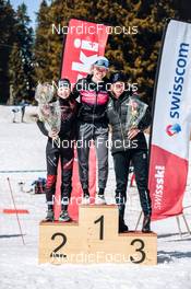 26.03.2022, Zweisimmen-Sparenmoos, Switzerland (SUI): Amelia Tucker (USA), (l-r) - Swiss Championships cross-country, mass, Zweisimmen-Sparenmoos (SUI). www.nordicfocus.com. © Modica/NordicFocus. Every downloaded picture is fee-liable.