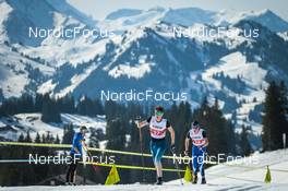 27.03.2022, Zweisimmen-Sparenmoos, Switzerland (SUI): Janik Joos (SUI), Julian Emmenegger (SUI), (l-r)  - Swiss Championships cross-country, relay, Zweisimmen-Sparenmoos (SUI). www.nordicfocus.com. © Modica/NordicFocus. Every downloaded picture is fee-liable.