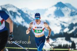 27.03.2022, Zweisimmen-Sparenmoos, Switzerland (SUI): Mario Baessler(SUI) - Swiss Championships cross-country, relay, Zweisimmen-Sparenmoos (SUI). www.nordicfocus.com. © Modica/NordicFocus. Every downloaded picture is fee-liable.