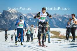 27.03.2022, Zweisimmen-Sparenmoos, Switzerland (SUI): Ueli Schnider (SUI), Cedric Steiner (SUI), (l-r)  - Swiss Championships cross-country, relay, Zweisimmen-Sparenmoos (SUI). www.nordicfocus.com. © Modica/NordicFocus. Every downloaded picture is fee-liable.