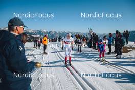 27.03.2022, Zweisimmen-Sparenmoos, Switzerland (SUI): Fabiana Wieser (SUI), Lea Fischer (SUI), (l-r)  - Swiss Championships cross-country, relay, Zweisimmen-Sparenmoos (SUI). www.nordicfocus.com. © Modica/NordicFocus. Every downloaded picture is fee-liable.