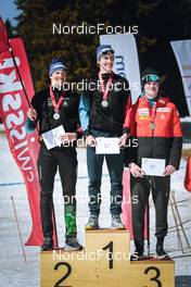 25.03.2022, Zweisimmen-Sparenmoos, Switzerland (SUI): Mario Baessler (SUI), Antonin Savary (SUI), Gianluca Walpen (SUI), (l-r) - Swiss Championships cross-country, skiathlon, Zweisimmen-Sparenmoos (SUI). www.nordicfocus.com. © Modica/NordicFocus. Every downloaded picture is fee-liable.