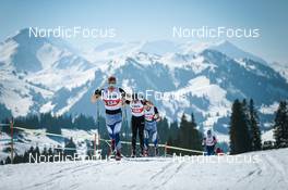 25.03.2022, Zweisimmen-Sparenmoos, Switzerland (SUI): Gian Flurin Pfaeffli (SUI), Severin Baessler (SUI), (l-r)  - Swiss Championships cross-country, skiathlon, Zweisimmen-Sparenmoos (SUI). www.nordicfocus.com. © Modica/NordicFocus. Every downloaded picture is fee-liable.