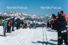 25.03.2022, Zweisimmen-Sparenmoos, Switzerland (SUI): Marius Danuser (SUI), Cedric Steiner (SUI), (l-r)  - Swiss Championships cross-country, skiathlon, Zweisimmen-Sparenmoos (SUI). www.nordicfocus.com. © Modica/NordicFocus. Every downloaded picture is fee-liable.