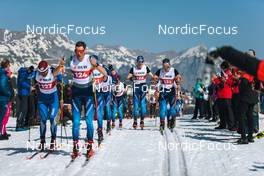 25.03.2022, Zweisimmen-Sparenmoos, Switzerland (SUI): Candide Pralong (SUI), Erwan Kaeser (SUI), (l-r)  - Swiss Championships cross-country, skiathlon, Zweisimmen-Sparenmoos (SUI). www.nordicfocus.com. © Modica/NordicFocus. Every downloaded picture is fee-liable.
