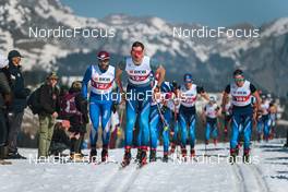 25.03.2022, Zweisimmen-Sparenmoos, Switzerland (SUI): Marius Danuser (SUI), Cedric Steiner (SUI), (l-r)  - Swiss Championships cross-country, skiathlon, Zweisimmen-Sparenmoos (SUI). www.nordicfocus.com. © Modica/NordicFocus. Every downloaded picture is fee-liable.