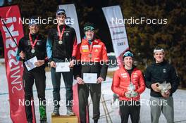 25.03.2022, Zweisimmen-Sparenmoos, Switzerland (SUI): Mario Baessler (SUI), Antonin Savary (SUI), Gianluca Walpen (SUI), Robin Frommelt (SUI), Roman Alder (SUI), (l-r) - Swiss Championships cross-country, skiathlon, Zweisimmen-Sparenmoos (SUI). www.nordicfocus.com. © Modica/NordicFocus. Every downloaded picture is fee-liable.