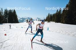 25.03.2022, Zweisimmen-Sparenmoos, Switzerland (SUI): Curdin Raez (SUI), Cla-Ursin Nufer (SUI), (l-r)  - Swiss Championships cross-country, skiathlon, Zweisimmen-Sparenmoos (SUI). www.nordicfocus.com. © Modica/NordicFocus. Every downloaded picture is fee-liable.