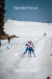 25.03.2022, Zweisimmen-Sparenmoos, Switzerland (SUI): Dario Cologna (SUI), Jonas Baumann (SUI), Beda Klee (SUI), (l-r)  - Swiss Championships cross-country, skiathlon, Zweisimmen-Sparenmoos (SUI). www.nordicfocus.com. © Modica/NordicFocus. Every downloaded picture is fee-liable.