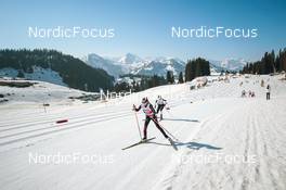 25.03.2022, Zweisimmen-Sparenmoos, Switzerland (SUI): Estelle Darbellay (SUI) - Swiss Championships cross-country, skiathlon, Zweisimmen-Sparenmoos (SUI). www.nordicfocus.com. © Modica/NordicFocus. Every downloaded picture is fee-liable.