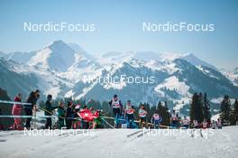 25.03.2022, Zweisimmen-Sparenmoos, Switzerland (SUI): Gianluca Walpen (SUI), Antonin Savary (SUI), Roman Alder (SUI), (l-r)  - Swiss Championships cross-country, skiathlon, Zweisimmen-Sparenmoos (SUI). www.nordicfocus.com. © Modica/NordicFocus. Every downloaded picture is fee-liable.