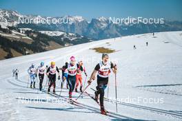 25.03.2022, Zweisimmen-Sparenmoos, Switzerland (SUI): Jon-Fadri Nufer (SUI), Luc Cottier (SUI), (l-r)  - Swiss Championships cross-country, skiathlon, Zweisimmen-Sparenmoos (SUI). www.nordicfocus.com. © Modica/NordicFocus. Every downloaded picture is fee-liable.