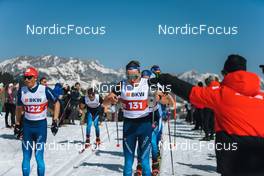 25.03.2022, Zweisimmen-Sparenmoos, Switzerland (SUI): Jonas Baumann (SUI), Erwan Kaeser (SUI), (l-r)  - Swiss Championships cross-country, skiathlon, Zweisimmen-Sparenmoos (SUI). www.nordicfocus.com. © Modica/NordicFocus. Every downloaded picture is fee-liable.