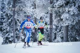 26.11.2022, Ruka, Finland (FIN): Krista Parmakoski (FIN), Anni Kainulainen (FIN), (l-r)  - FIS world cup cross-country, 10km, Ruka (FIN). www.nordicfocus.com. © Thibaut/NordicFocus. Every downloaded picture is fee-liable.