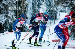 25.11.2022, Ruka, Finland (FIN): Lauri Vuorinen (FIN), James Clinton Schoonmaker (USA), (l-r)  - FIS world cup cross-country, individual sprint, Ruka (FIN). www.nordicfocus.com. © Modica/NordicFocus. Every downloaded picture is fee-liable.