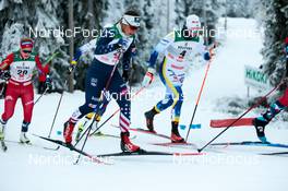 25.11.2022, Ruka, Finland (FIN): Anna Svendsen (NOR), Julia Kern (USA), Emma Ribom (SWE), (l-r)  - FIS world cup cross-country, individual sprint, Ruka (FIN). www.nordicfocus.com. © Modica/NordicFocus. Every downloaded picture is fee-liable.