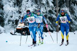 25.11.2022, Ruka, Finland (FIN): Hilla Niemela (FIN), Jasmi Joensuu (FIN), Maaret Pajunoja (FIN), (l-r)  - FIS world cup cross-country, individual sprint, Ruka (FIN). www.nordicfocus.com. © Modica/NordicFocus. Every downloaded picture is fee-liable.