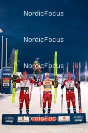 25.11.2022, Ruka, Finland (FIN): Even Northug (NOR), Johannes Hoesflot Klaebo (NOR), Paal Golberg (NOR), (l-r)  - FIS world cup cross-country, individual sprint, Ruka (FIN). www.nordicfocus.com. © Modica/NordicFocus. Every downloaded picture is fee-liable.