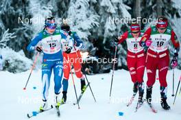25.11.2022, Ruka, Finland (FIN): Jasmin Kahara (FIN), Mathilde Myhrvold (NOR), Lotta Udnes Weng (NOR), (l-r)  - FIS world cup cross-country, individual sprint, Ruka (FIN). www.nordicfocus.com. © Modica/NordicFocus. Every downloaded picture is fee-liable.