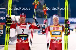 25.11.2022, Ruka, Finland (FIN): Even Northug (NOR), Johannes Hoesflot Klaebo (NOR) (l-r)  - FIS world cup cross-country, individual sprint, Ruka (FIN). www.nordicfocus.com. © Modica/NordicFocus. Every downloaded picture is fee-liable.