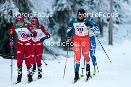 25.11.2022, Ruka, Finland (FIN): Lotta Udnes Weng (NOR), Mathilde Myhrvold (NOR), Barbora Antosova (CZE), (l-r)  - FIS world cup cross-country, individual sprint, Ruka (FIN). www.nordicfocus.com. © Modica/NordicFocus. Every downloaded picture is fee-liable.