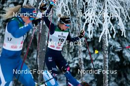 25.11.2022, Ruka, Finland (FIN): Jessie Diggins (USA), Katri Lylynpera (FIN), (l-r)  - FIS world cup cross-country, individual sprint, Ruka (FIN). www.nordicfocus.com. © Modica/NordicFocus. Every downloaded picture is fee-liable.
