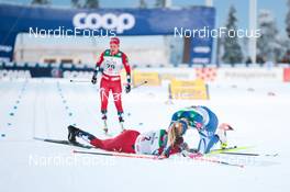 25.11.2022, Ruka, Finland (FIN): Tiril Udnes Weng (NOR), Jasmi Joensuu (FIN), (l-r)  - FIS world cup cross-country, individual sprint, Ruka (FIN). www.nordicfocus.com. © Modica/NordicFocus. Every downloaded picture is fee-liable.