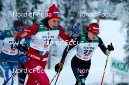 25.11.2022, Ruka, Finland (FIN): Kristine Stavaas Skistad (NOR), Katharina Hennig (GER), (l-r)  - FIS world cup cross-country, individual sprint, Ruka (FIN). www.nordicfocus.com. © Modica/NordicFocus. Every downloaded picture is fee-liable.
