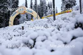 25.11.2022, Ruka, Finland (FIN): Le Gruyere, advertising  - FIS world cup cross-country, individual sprint, Ruka (FIN). www.nordicfocus.com. © Modica/NordicFocus. Every downloaded picture is fee-liable.