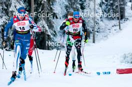 25.11.2022, Ruka, Finland (FIN): Niilo Moilanen (FIN), Federico Pellegrino (ITA), (l-r)  - FIS world cup cross-country, individual sprint, Ruka (FIN). www.nordicfocus.com. © Modica/NordicFocus. Every downloaded picture is fee-liable.