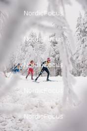 27.11.2022, Ruka, Finland (FIN): Anni Alakoski (FIN), Helene Marie Fossesholm (NOR), Sofie Krehl (GER), (l-r)  - FIS world cup cross-country, pursuit, Ruka (FIN). www.nordicfocus.com. © Modica/NordicFocus. Every downloaded picture is fee-liable.
