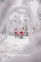 27.11.2022, Ruka, Finland (FIN): Ingvild Flugstad Oestberg (NOR), Nadine Faehndrich (SUI), (l-r)  - FIS world cup cross-country, pursuit, Ruka (FIN). www.nordicfocus.com. © Modica/NordicFocus. Every downloaded picture is fee-liable.