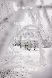 27.11.2022, Ruka, Finland (FIN): Alayna Sonnesyn (USA), Anni Kainulainen (FIN), Johanna Hagstroem (SWE), (l-r)  - FIS world cup cross-country, pursuit, Ruka (FIN). www.nordicfocus.com. © Modica/NordicFocus. Every downloaded picture is fee-liable.
