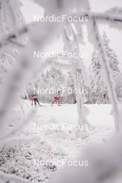 27.11.2022, Ruka, Finland (FIN): Darya Ryazhko (KAZ), Nadja Kaelin (SUI), (l-r)  - FIS world cup cross-country, pursuit, Ruka (FIN). www.nordicfocus.com. © Modica/NordicFocus. Every downloaded picture is fee-liable.